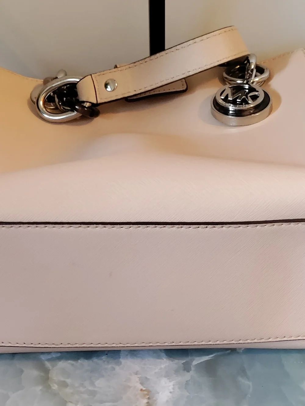 Michael Kors Cynthia Small Saffiano Leather Satchel Blush Pink